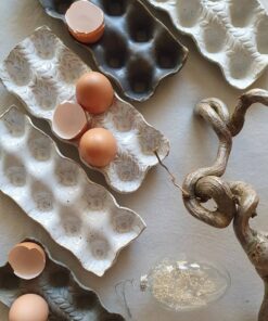 Wabi-Sabi Ceramic Egg Tray A Symphony of Textures and Hues