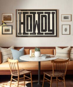 Howdy Typography Art Print Modern Southwestern Wall Decor for a Southern Home