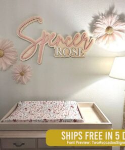 Personalized Wooden Name Sign A Cherished Keepsake for Your Little One's Nursery