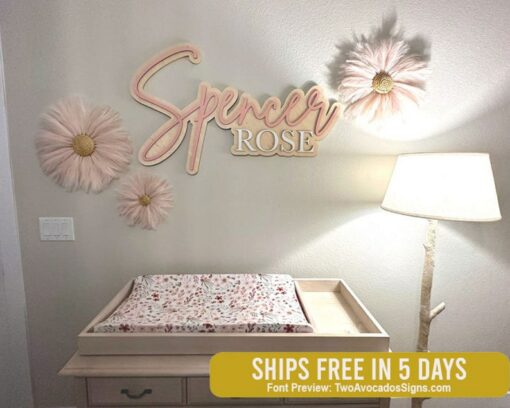 Personalized Wooden Name Sign A Cherished Keepsake for Your Little One's Nursery