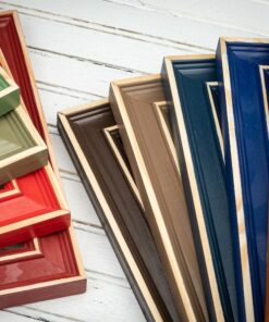 Rustic Picture Frames Distressed Classic in Navy, Orange, Red | Choose Your Size (16x20, 8x10, 5x7, 4x6)
