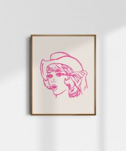 Saddle Up with Glam Cowgirl A Gicl?e Masterpiece for Western Wall Art Aficionados