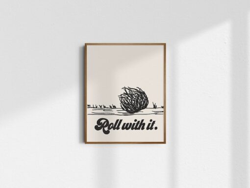 Roll With It Gicl?e Fine Art Print - Tumbleweed's Journey Through the Wild West