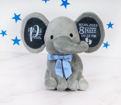 Personalized Elephant A Cherished Keepsake for Baby's Special Moments