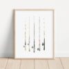 Vintage-Inspired Watercolor Fishing Rod Art Print Capture the Essence of Fly Fishing