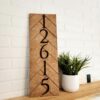 Modern Herringbone Address Sign Elevate Your Home's Curb Appeal with Style