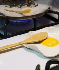 ?? Elevate Your Kitchen Handmade Ceramic Fried Egg Spoon Rest (5" Wide)