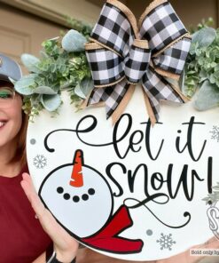 Enchanting Winter Wonderland Let It Snow Snowman Wreath for Your Front Door