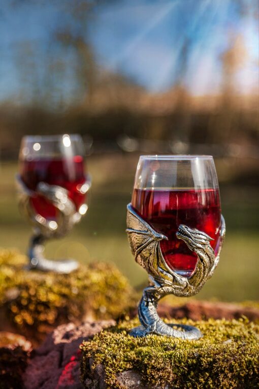 Breathtaking Dragon Wine Glasses Handcrafted Fantasy Barware for Enchanting Gatherings