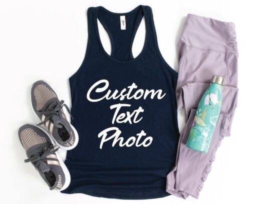 Personalized Racerback Tank Tops Design Your Own Custom Logo Tank Top