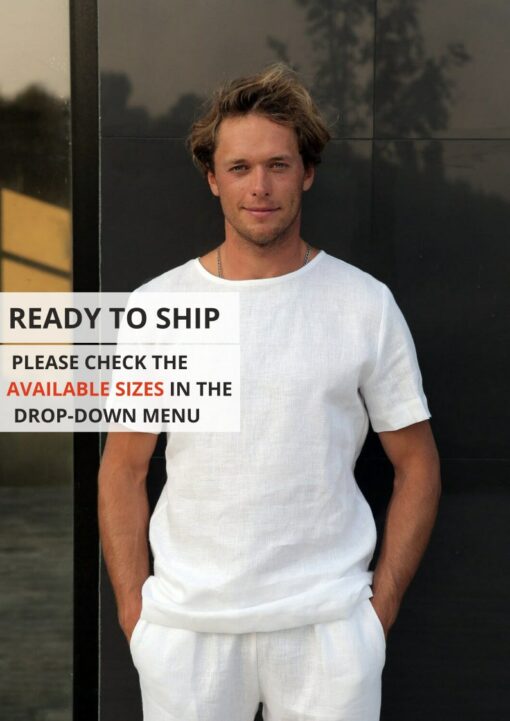 Elevate Your Style Premium Linen T-Shirt for Men - Sustainable, Breathable, and Effortlessly Chic
