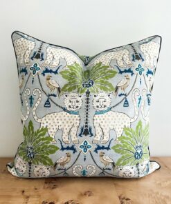 Tropical Oasis Happy Jaguar Pillow Cover for Indoor/Outdoor Decor