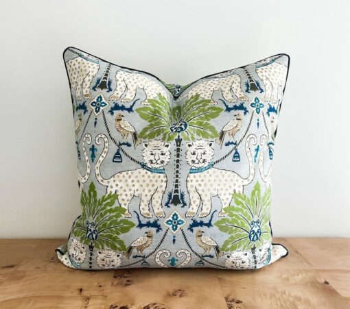 Tropical Oasis Happy Jaguar Pillow Cover for Indoor/Outdoor Decor