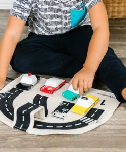 Toddler Car Play Mat Portable Busy Board for Travel, Waldorf-Inspired Activity Set for Kids