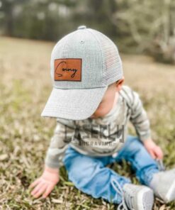 Personalized Toddler Ball Cap Mesh Back, Leather Patch, Perfect for Gifts