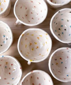 Floral Haven Handmade Ceramic Mug for Coffee and Tea Enthusiasts