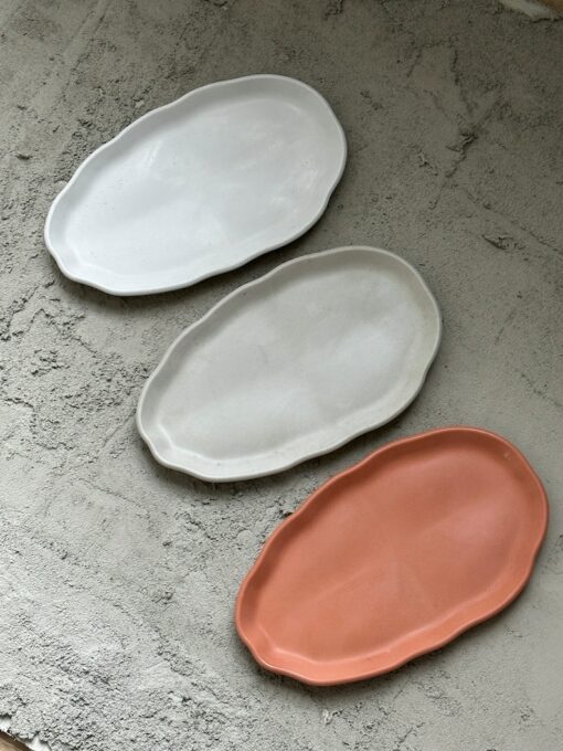 Concrete Oval Bathroom Tray Modern Home Decor, Jewelry Organizer, Housewarming Gift