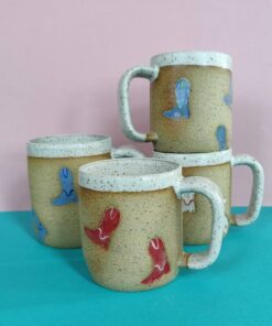 Saddle Up with the Handmade Ceramic Cowboy Boot Mug A Wild West Twist to Your Morning Brew