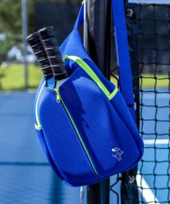 Pickleball Paddle Bag Royal Blue Sling for Paddles, Balls, and Accessories