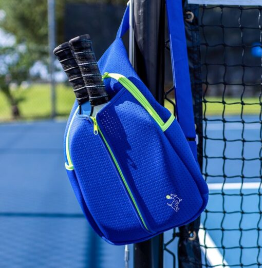 Pickleball Paddle Bag Royal Blue Sling for Paddles, Balls, and Accessories