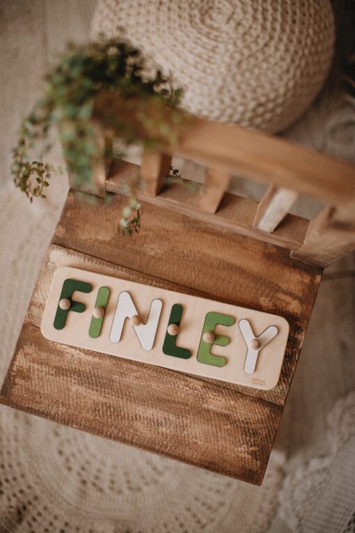 Personalized Wooden Name Puzzle A Cherished Keepsake for Your Little One's Journey