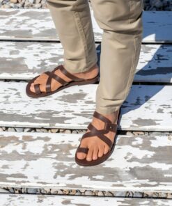 Helios Handmade Greek Leather Sandals for Men | Summer Vacation Essential