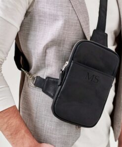 Personalized Leather Crossbody Bag The Perfect Accessory for the Modern Man