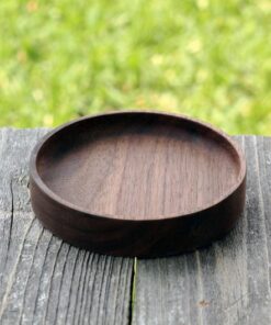 Timeless Hardwood Trays Stackable Elegance in Black Walnut, Peruvian Walnut, and Oak