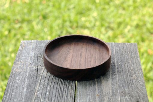 Timeless Hardwood Trays Stackable Elegance in Black Walnut, Peruvian Walnut, and Oak