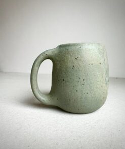Timeless Treasures Handcrafted Aged Green Ceramic Mug for Your Daily Ritual