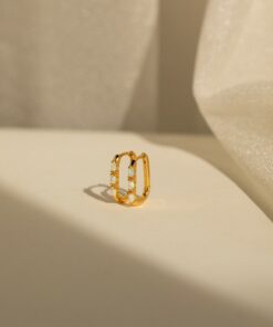 Halo Opal Hoop Earrings Minimalist Gemstone Huggies for Everyday Elegance