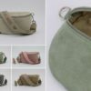 Suede Leather Belly Bag Elevate Your Style with Patterned Straps and Versatile Sizes