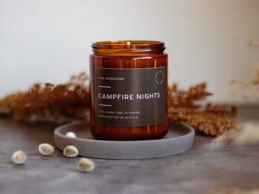 Campfire Nights Cozy Bonfire Vibes in a Non-Toxic Soy Wax Candle