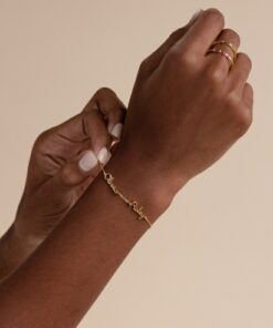 Caitlyn Minimalist's Dainty Name Bracelet Personalize Your Style with Custom Names in Gold