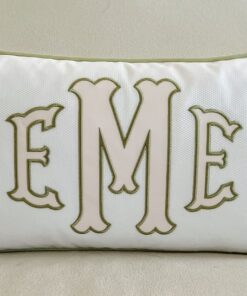 Personalized Embroidered Monogram Pillow Cover Elevate Your Home Decor with a Touch of Elegance