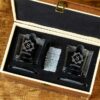Personalized Whiskey Glasses Wood Box Set Engraved Bourbon Gifts for Special Occasions