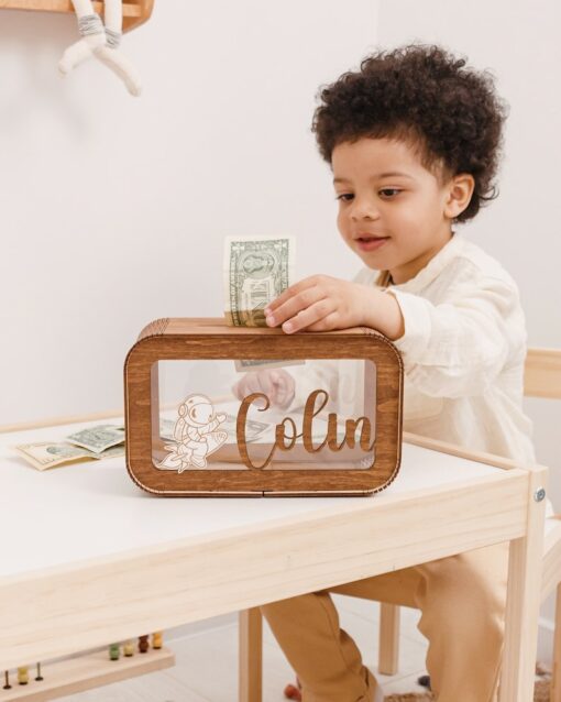 Personalized Piggy Bank for Boys A Unique Gift for Kids and Nursery Decor