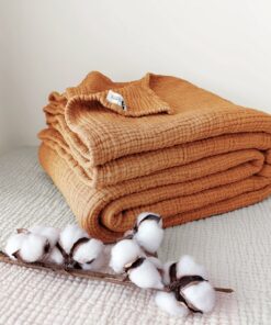 Cozy Comfort Pure Cotton 4-Layer Gauze Throw for All Seasons