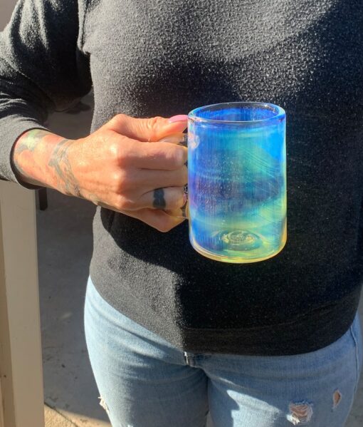 Enchanting Color-Shifting Glass Mug A Kaleidoscope of Hues for Your Morning Brew