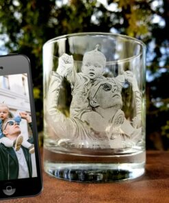 Personalized Etched Picture Rocks Glass A Unique Father's Day Gift