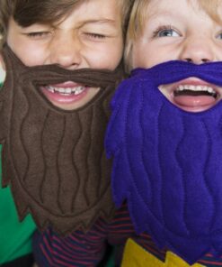 Kids' Felt Beard Mask The Ultimate Dress-Up Accessory for Kings, Jesters, and More!