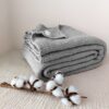 Ultra-Soft Light Gray Pure Cotton 4-Layer Gauze Throw Indulge in Comfort and Style