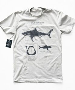 Unveiling the Anatomy of the Great White A Marine Biology Masterpiece on a T-shirt