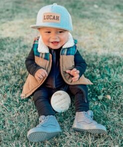 Personalized Youth Snapback Hat Design Your Own Cap with Name, Font, and Vegan Leather Patch