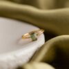 Vintage Art Deco Agate Emerald Ring A Timeless Promise of Love
