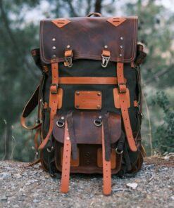 Bushcraft Backpack Waxed Canvas, Personalized for Adventure