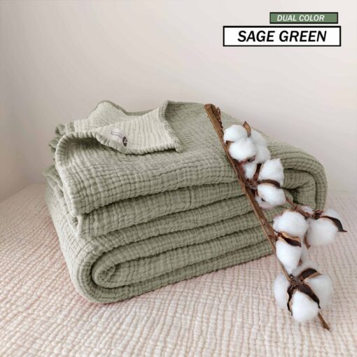 Organic Cotton Gauze Blanket Oversized, Custom-Sized, and Ultra-Soft for Ultimate Comfort