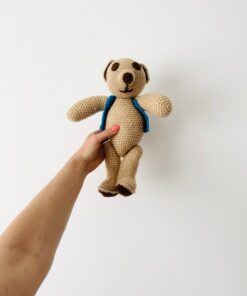 Vintage-Inspired Knitted Teddy Bear A Timeless Addition to Your Nursery