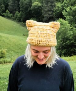 Adorable Crochet Beanie with Animal Ears Express Your Wild Side with Customizable Colors