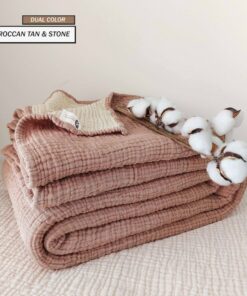Snuggle Up in Serenity Organic Muslin Bedcover for Breathable, OEKO-TEX Certified Comfort